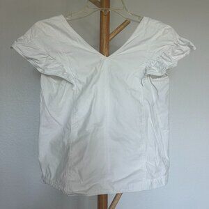 Zara White Sleeveless Blouse